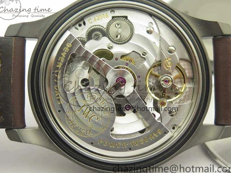 MIROTIME 0306 Big Pilot IW501004 Titanium ZF 1:1 Best Edition Black Dial On Brown Leather Strap A ZeroBulk 7212